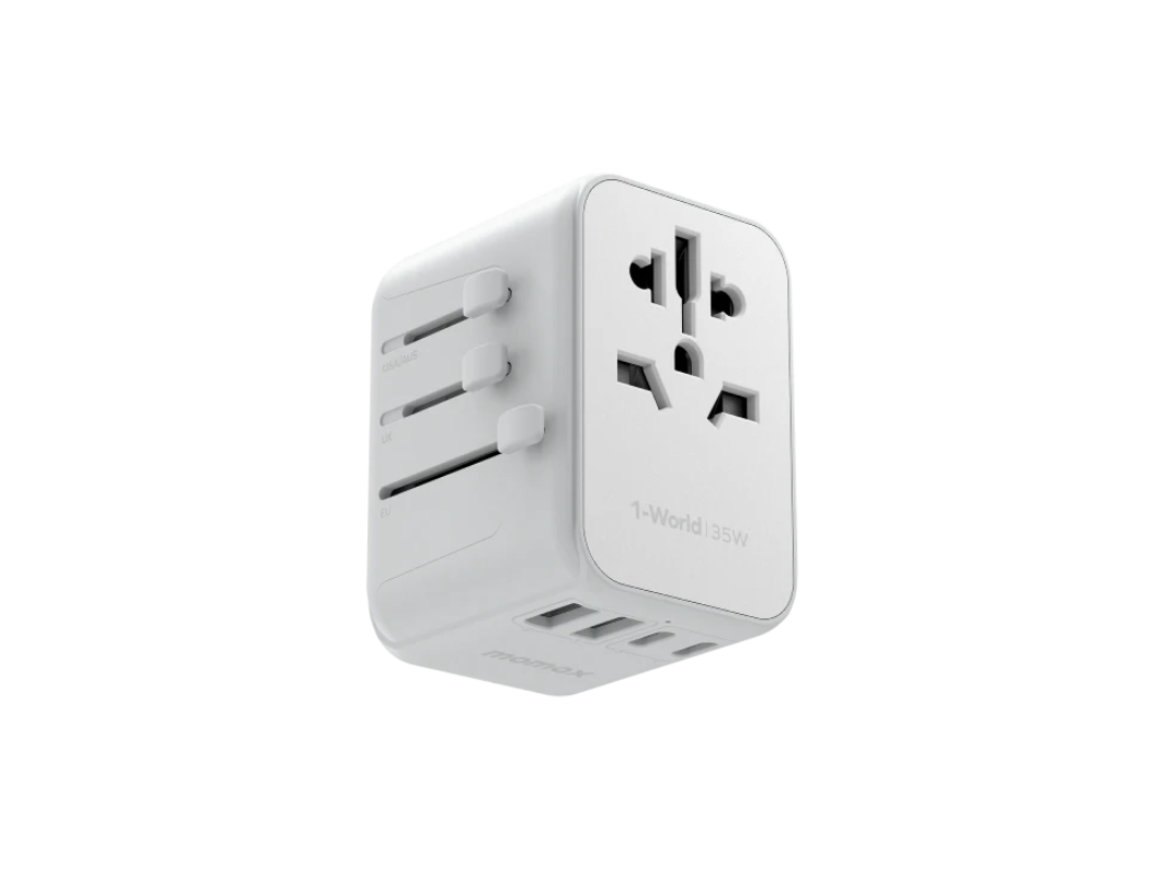 Buy Momax 1-World 5-Port Travel Charger 35W - White in Qatar Buy Momax 1-World 5-Port Travel Charger 35W - White in Qatar